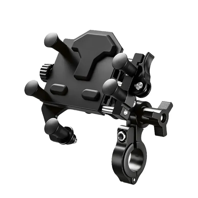 Universal Alloy Motorcycle Phone Holder 360° Adjustable Shock Absorption Motorcycle Mobile Stand Motos Bike Navigation Bracket
