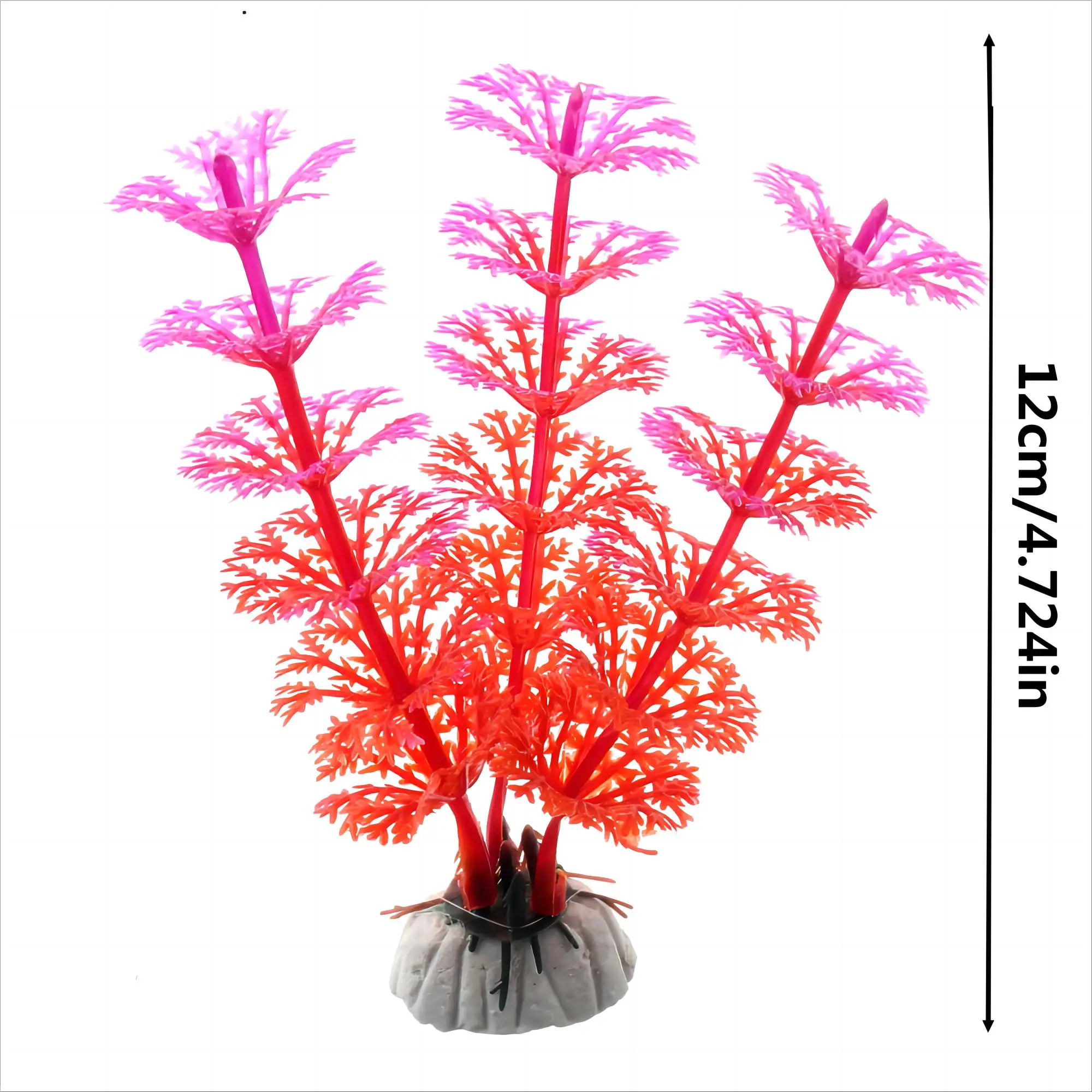Planta Acuática Simulada Artificial, 7 Colores, Decoración Paisaje Para Pecera, Material Respetuoso Medio Ambiente