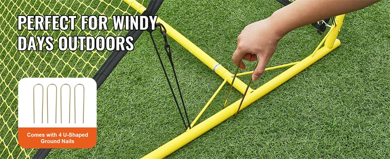 Voetbaltrainer 2-in-1 Rebounder Net Iron Oefenapparatuur Sportvoetbalmuur voor team-solotraining