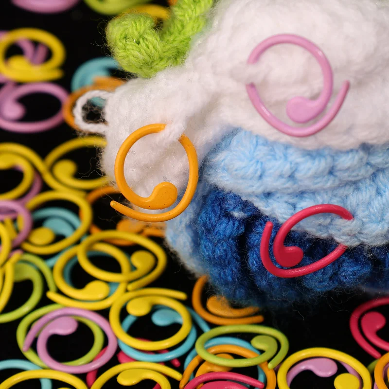 20/200x حلقات ماركر خياطة معدنية ماركر الكروشيه قفل الملونة خياطة خواتم ماركر الحياكة الكروشيه اكسسوارات #3