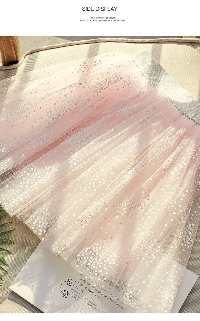 2025 New Girls Cute Clothes Pettiskirt Skirt Baby Girls Tutu Fluffy Skirt Princess Ballet Dance Tulle Mesh Skirt Kids Cake Skirt