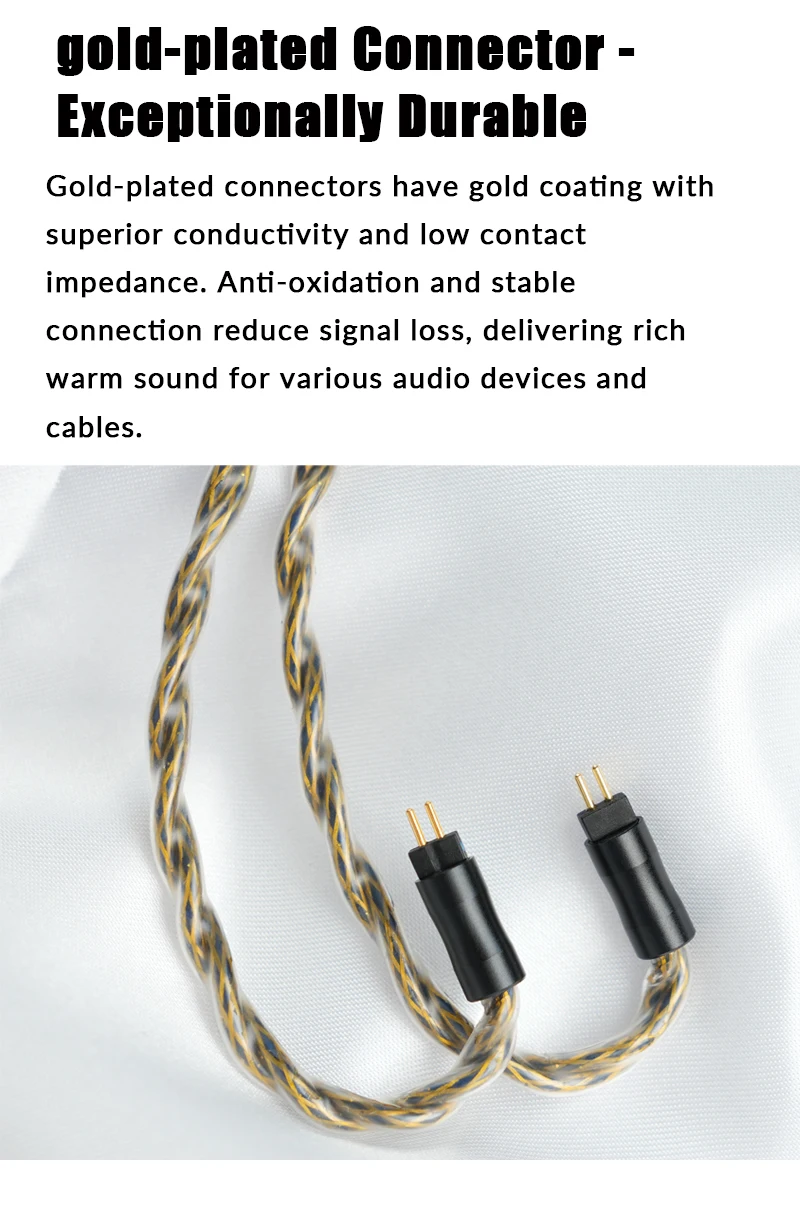 IvipQ-Abyss Reaper Legierung Kupfer + 7N vergoldetes OCC abgeschirmtes IEM-Kabel 2,5 3,5 4,4mm symmetrisch für IE900 0,78mm 2Pin MMCX – Detail 9