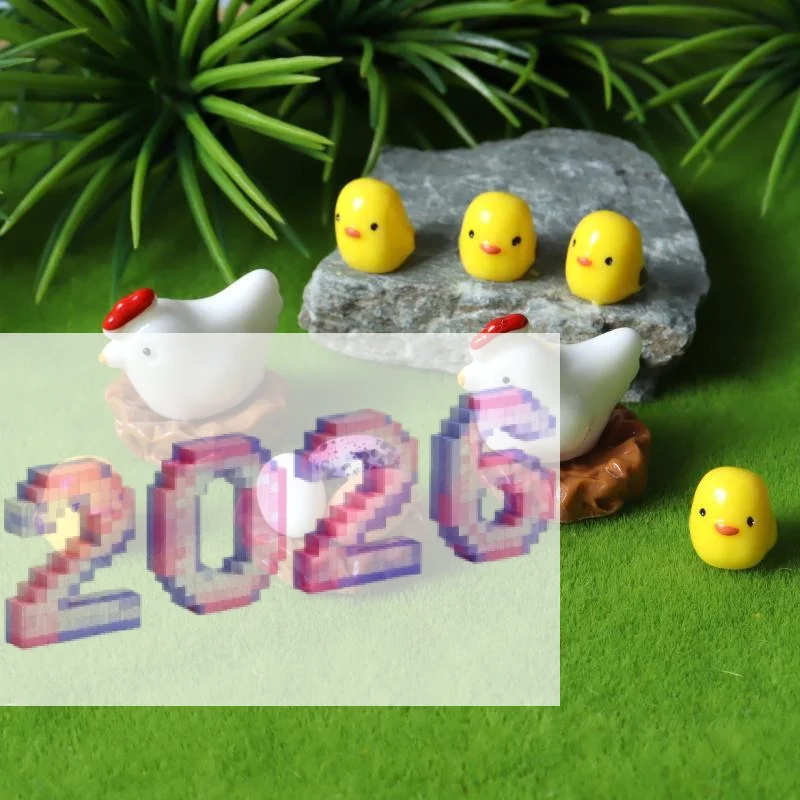 1Pcs Mix Chicken Chick Egg Nest Figurine Miniatures Home Decoration Kawaii Accessories Garden Decor For Home Easter Decoration
