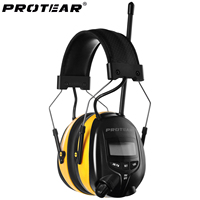 PROTEAR AM FM Radio Headphones with Digital Display NRR 25dB Hearing Protection Noise Reduction Safety Earmuffs for Mowing