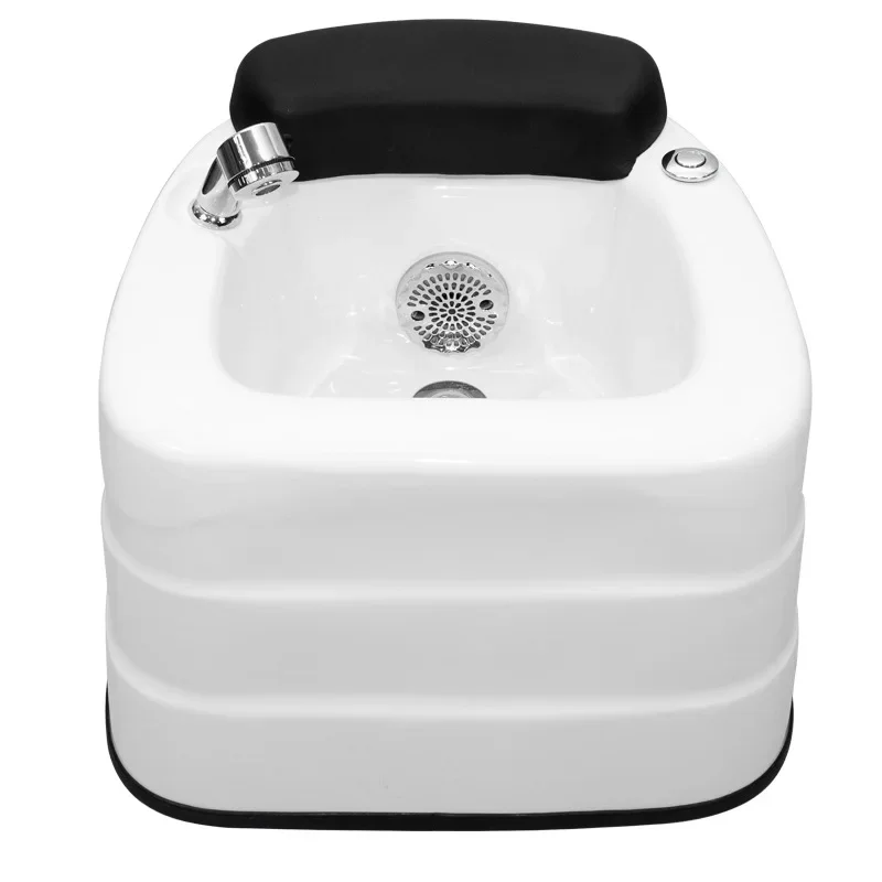 Round Surfing-Shaped Whirlpool Pedicure Spa Chair With Foot Bath for Nail Salon Furniture and Massage Basin