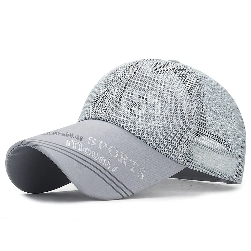 2022 Sports Cap Adjustable Baseball Caps Quick Dry Women Solid Bone Hat Summer Mesh Mens Snapback Sun Hat Golf Caps
