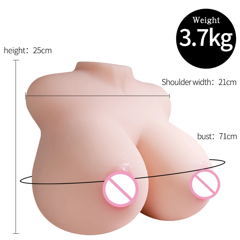 3.7kg Soft Artificial Breast for Adult Silicone Big Boobs Male Masturbator Realistic Vagina Sex Products