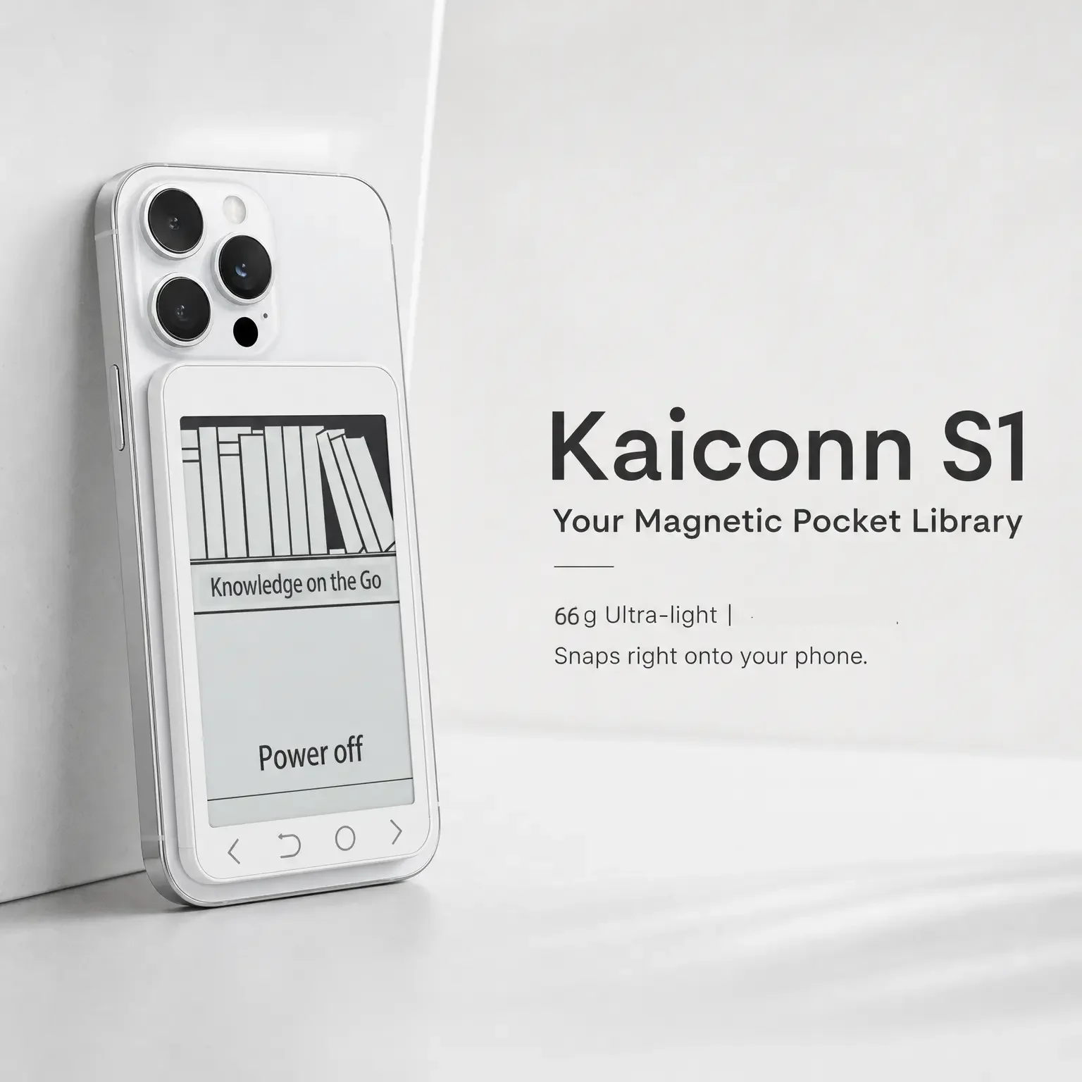

NEW Kaiconn Magnetic Pocket Library Mini E-Ink E-Reader Portable Electronic Book Reader For Mobile Phone Magnetic Attachment