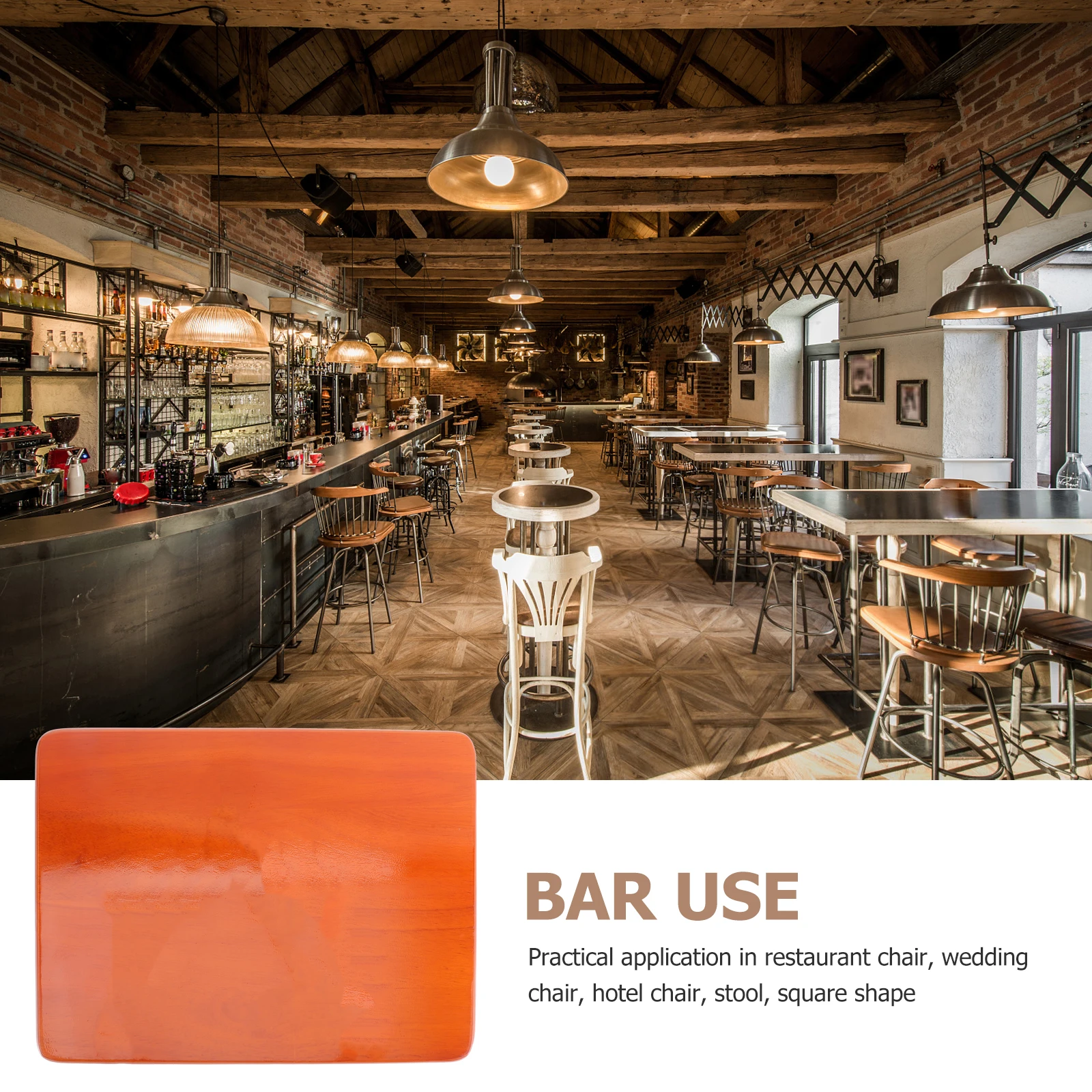 

Wooden Square Seat Replacement 33x25cm Restaurant Home Hotel Bar Stool Wooden Wood Stool Seat Replacement Accessories