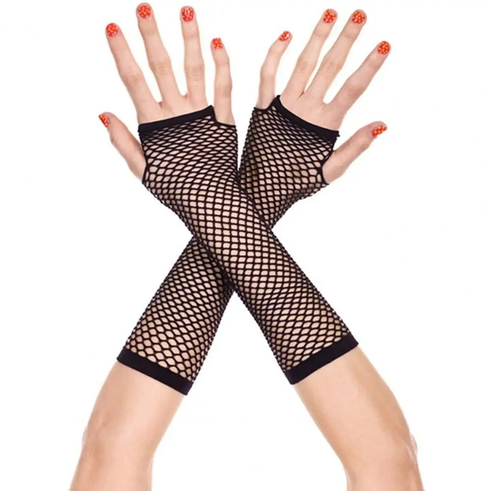 

Performance Gloves Sexy Fishnet Fingerless Gloves For Cosplay Club Parties Festivals High Elasticity Performance For Women