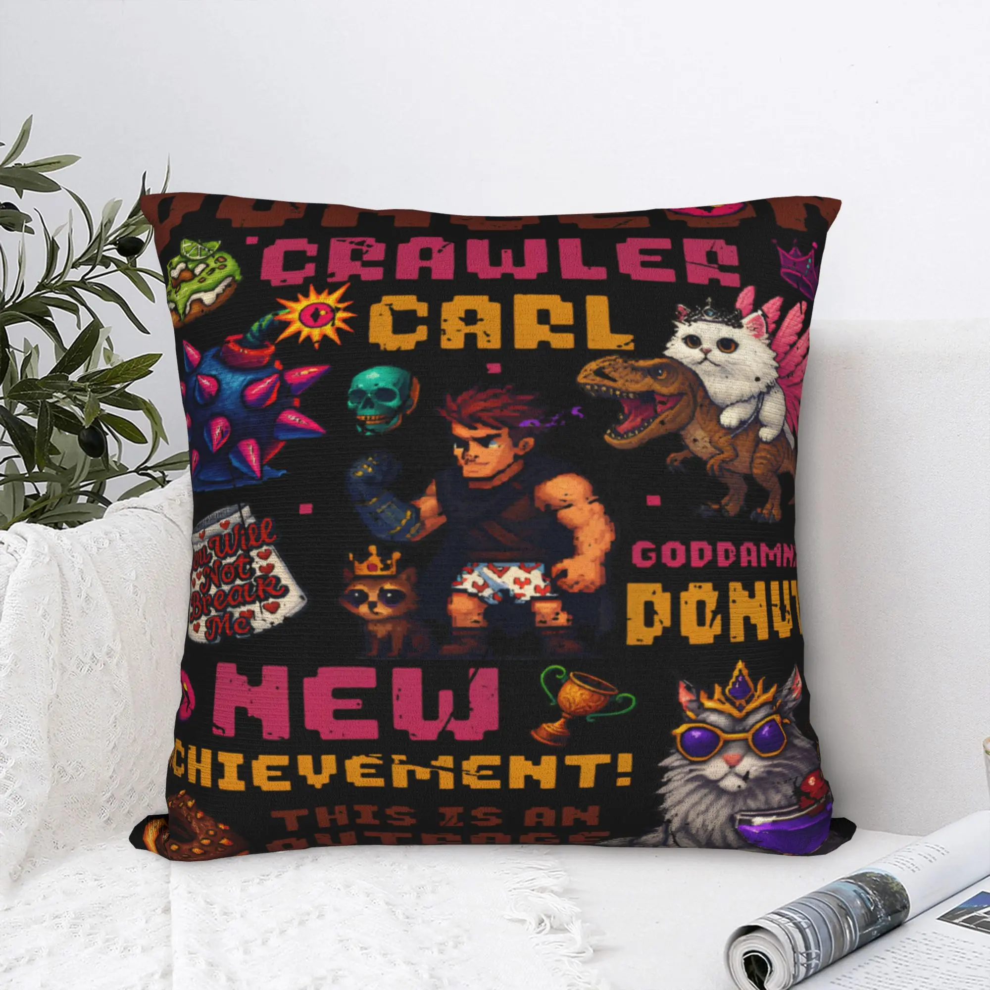 Dungeon Crawler Carl Game  Pillowcases Stuff Printed Cushion Cover  Pillow Covers Living Room Decorations Square Multiple Sizes