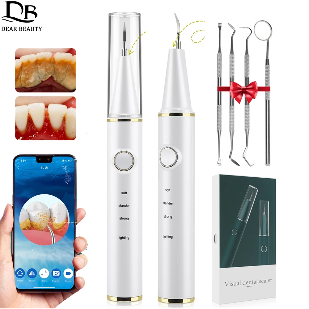 

Visual Ultrasonic Teeth Cleaner Calculus Plaque Remover 3 Modes Ultrasonic Dental Scaler For Tooth Cleaning Whitening Oral Care