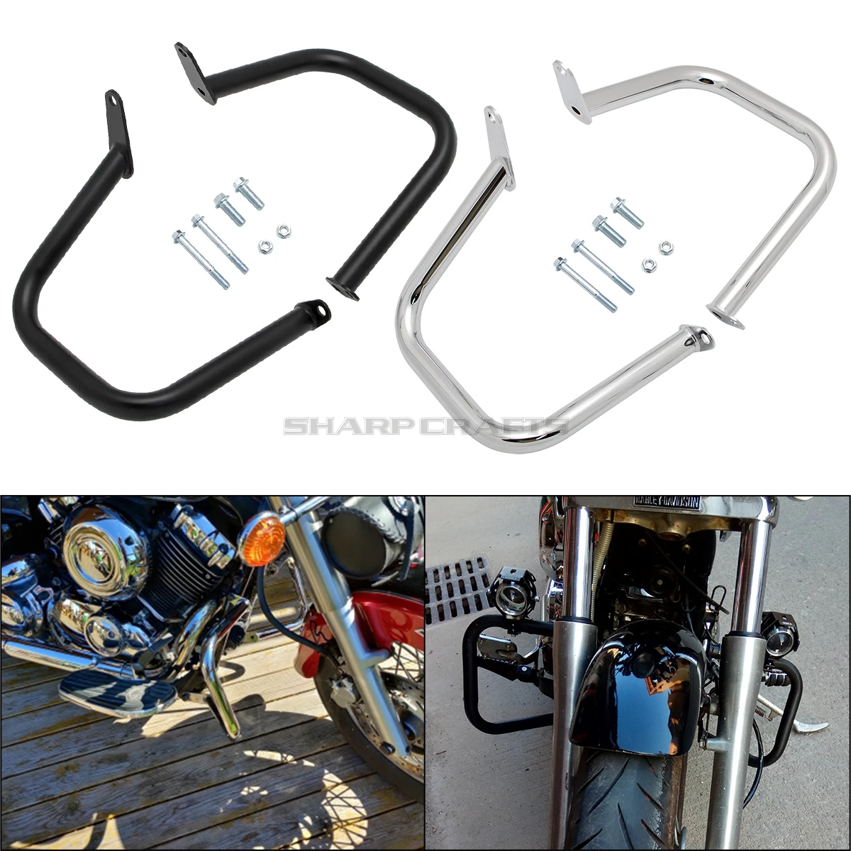 Motorcycle Engine Guard Crash Bar Protector Bumper For Yamaha Dragstar DS400 650 V-star XVS 400 650 Classic Custom 1996-2013