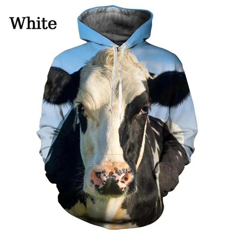 Fashion Cow Cattle Farming 3D Printed Animal Hoodies Men Women Fashion Harajuku Hooded Moxie Hoodie Kids Clothing Sweatshirt 5xl