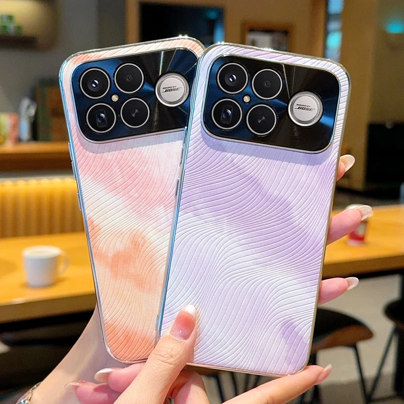 

Fashion Phone Case For XiaoMi Mi K90 Pro Max Protective Watercolor Painting Pattern PC Hard Shell Plating Border Back Cover