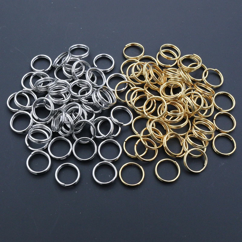 50/100 teile/los 4-12mm Edelstahl offene Doppels prung ringe für Schlüssel Split-Anschlüsse DIY Handwerk Schmuck herstellung