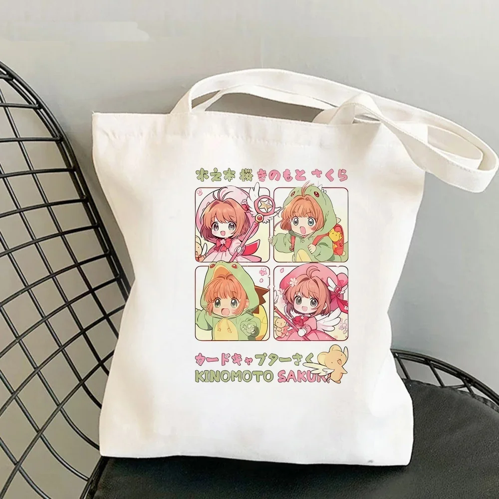 Sakura Card Captor tote bag reusable torba na zakupy foldable totebag shopping woman