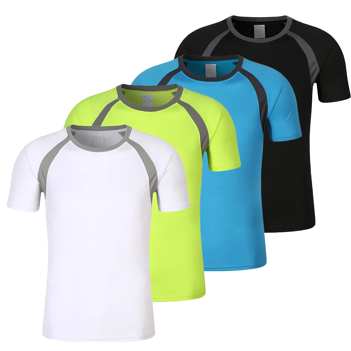Men's Quick Drying Short Sleeved T-shirt 95% Cotton Sports shirt Young Couple's Clothing 4-piece and 8-piece Packages