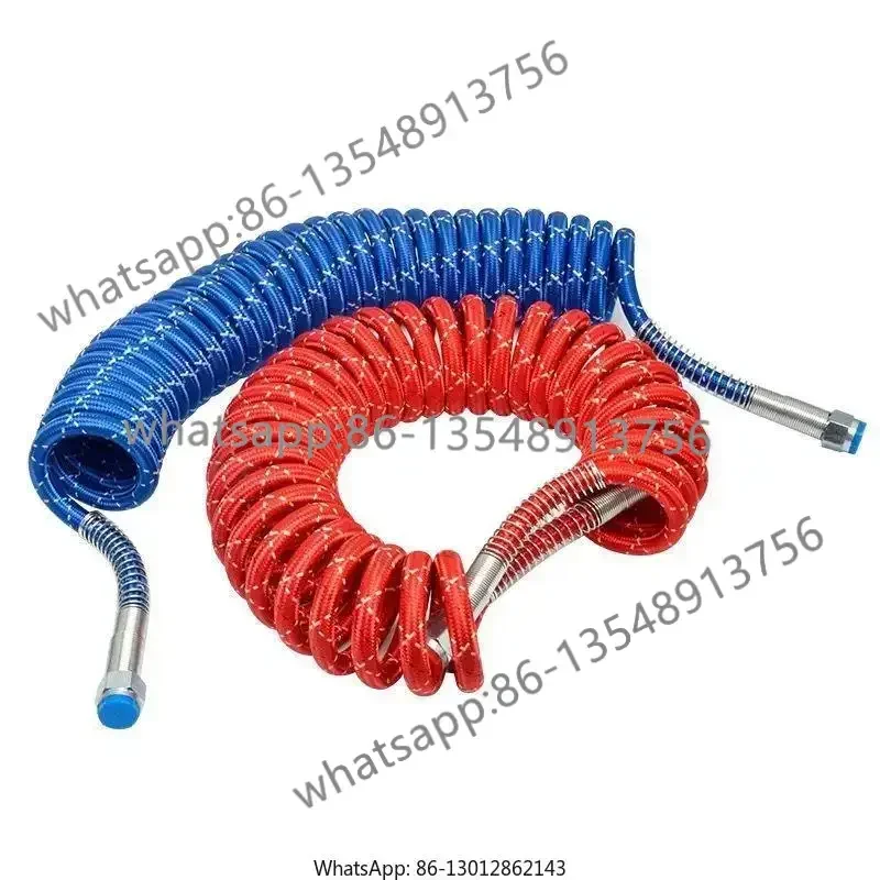 Braided trailer spiral trachea spring double-layer pipe protection factory direct sales