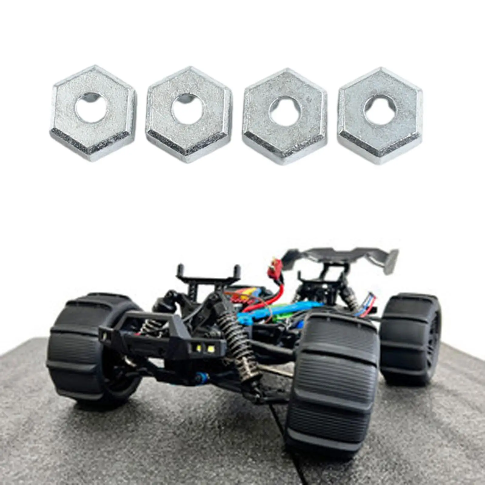 4 peças rc hex hubs adaptadores rc peças montagem substituição roda motriz hub