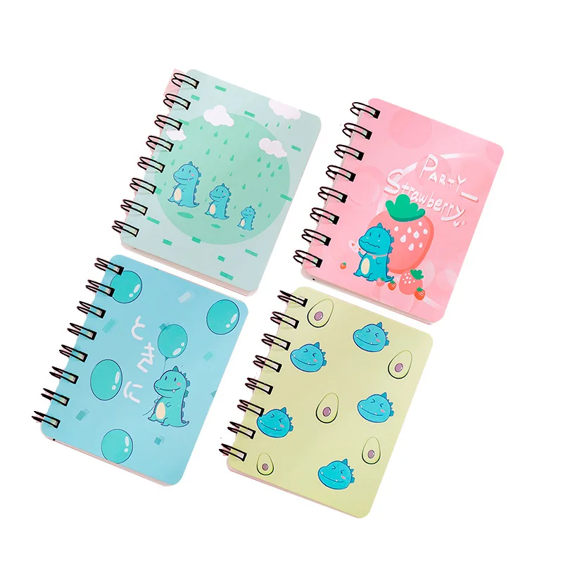 Notebooks Cartoon Cute Fun Dinosaur A7 Coil Book Cute Students Mini Portable Note Notebook Pocket Notebook