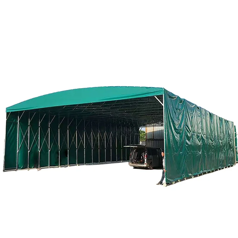 

Movable push-pull movable sliding awning, outdoor large warehouse storage shelter tent