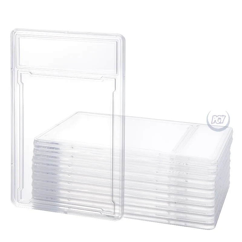 10pcs Standard Size Graded Card Case 35pt Thick Quality Plastic P/S/A Slab Holder Protects Trading Cards MTG TCG Baseball Cards