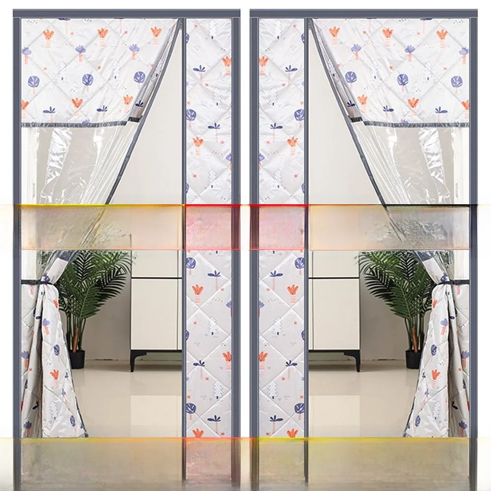 

Thiened Cotton Door Curtain Side Opening Winter Warmth Windproof Large Window Cold Proof Self Absorption Door Curtain No Dr...