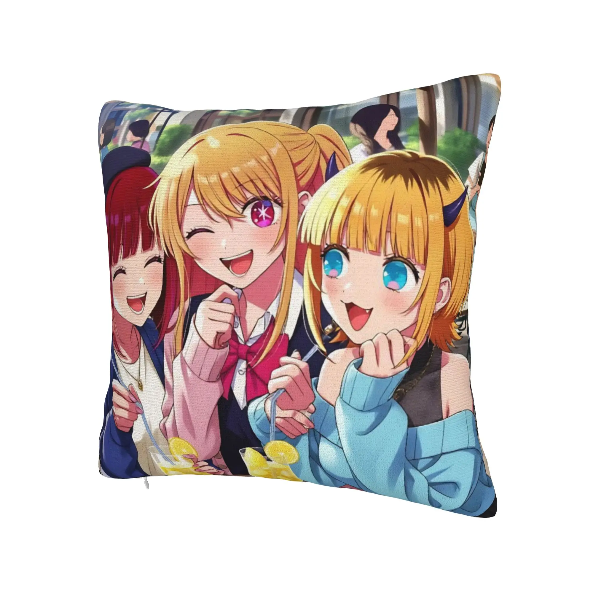 Oshi no Ko Anime Pillowcase Merchandise Soft Cushion Cover Decor  Throw Pillow Case Cover Home Multiple Sizes