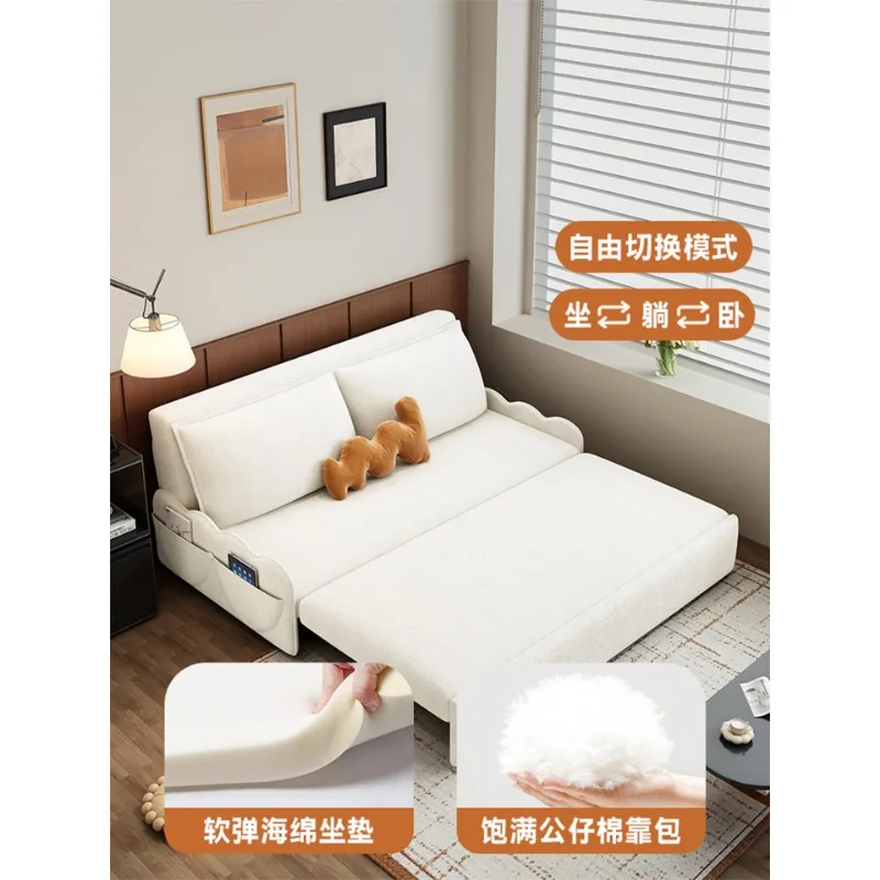 Folding sofa bed, multi-functional integrated dual-purpose living room small apartment new single retractable storage sofa bed