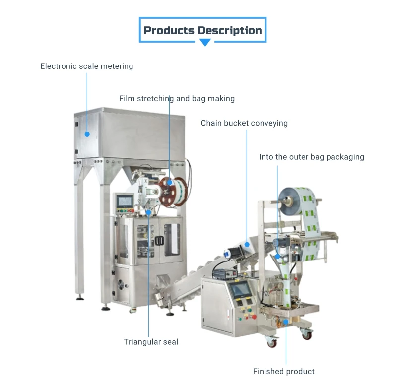 Automatic Ultrasonic Triangle Tea Bag Packing Machine for Pyramid Herbal Tea Bag Packaging Commercial Use Customize