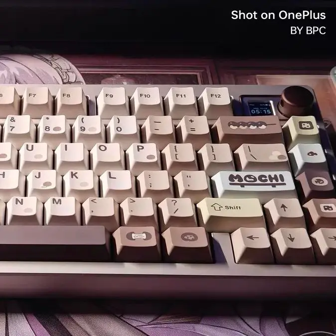 Imagem -06 - Mochi Keycap para Teclado Mecânico Keycaps Bonitos Altura Pbt Voando Atk68 V75x Veado Bêbado G68 Noite Demônio Rog 140 Chaves