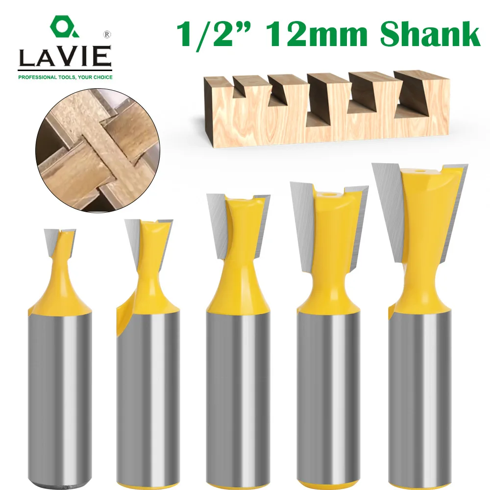 Yellow 1/2 Dovetail knife-edge Xunax Carbide Wood Milling Cutter Honeycomb Mortise And Mortise Knife