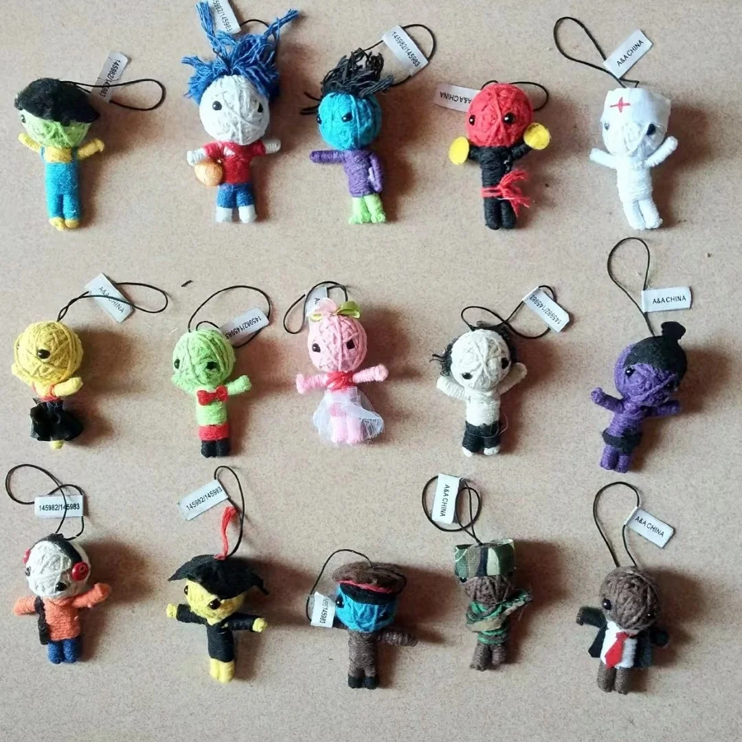 50 Pcs Mini Wicked Witch Doll Figure Random Keychain Handmade Model Kawaii Toy Halloween Decor Ornaments Birthday Party Gifts