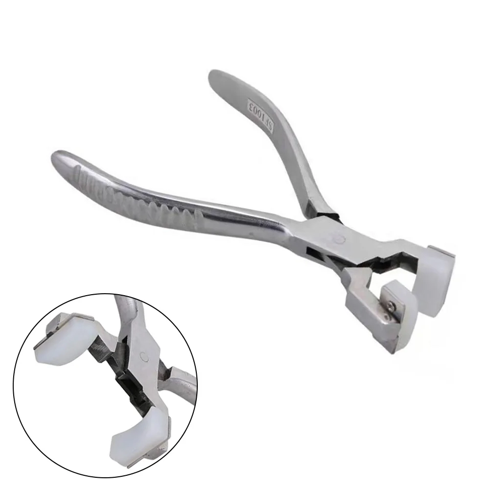 Stainless Steel Ring Pliers for Jewelry Making with Comfortable Handle and Gentle Contact Tips for Precision Work