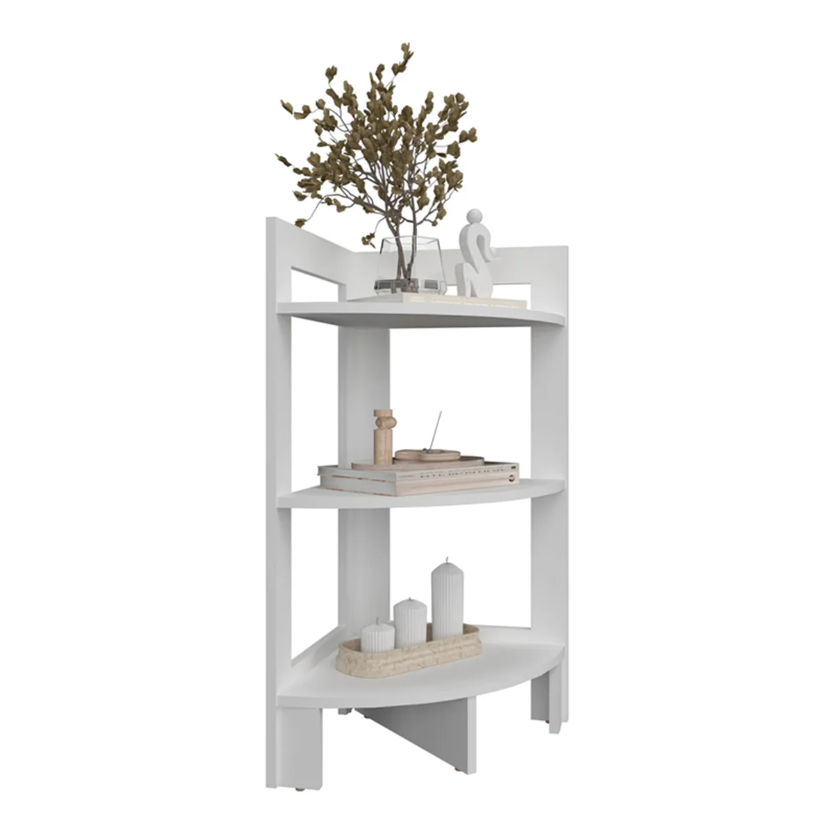

Akutan Side Table with 3 Shelves, 3 Legs