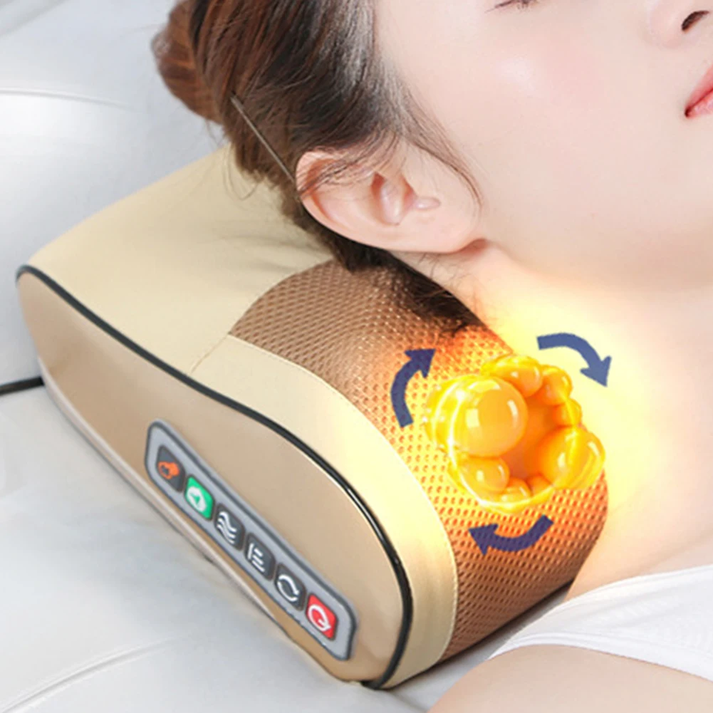 

Electric Neck Massager Pillow Neck Massager Multi-Function Neck Relaxation Pillow Shoulder Massage Device for Home Office Car