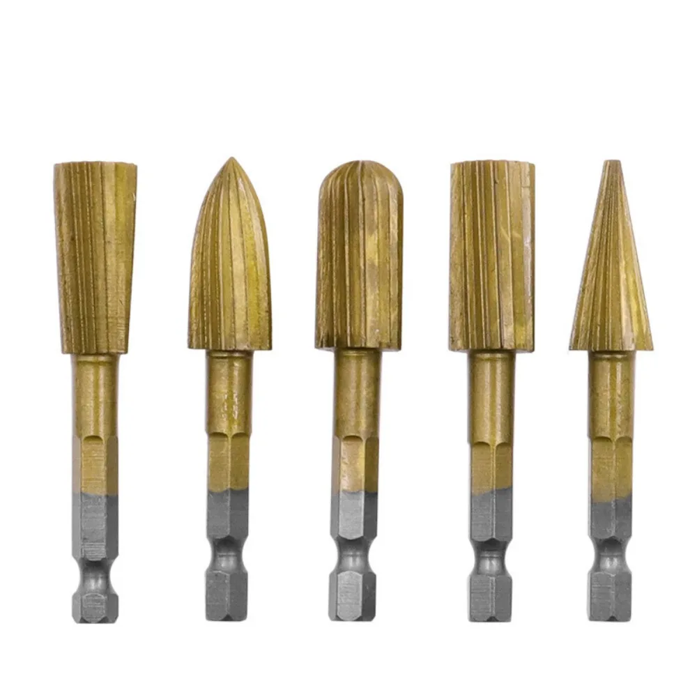 6.3mm Woodworking Rotary File Hex Handle Special-Shaped File Rotary Rasp Cutter High-quality High-Speed Steel