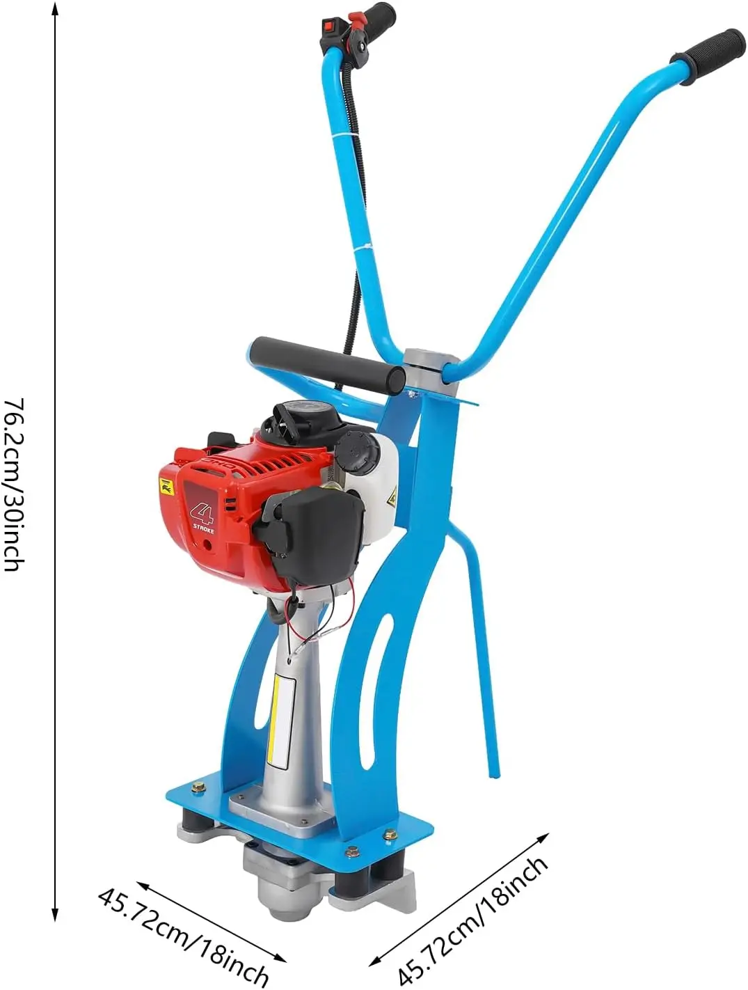 4 السكتة الدماغية الغاز ملموسة الرطب ، 35.8CC 900 واط الطاقة التجارية المسمار الاهتزازي المامول قوة الغاز تهتز الخرسانة