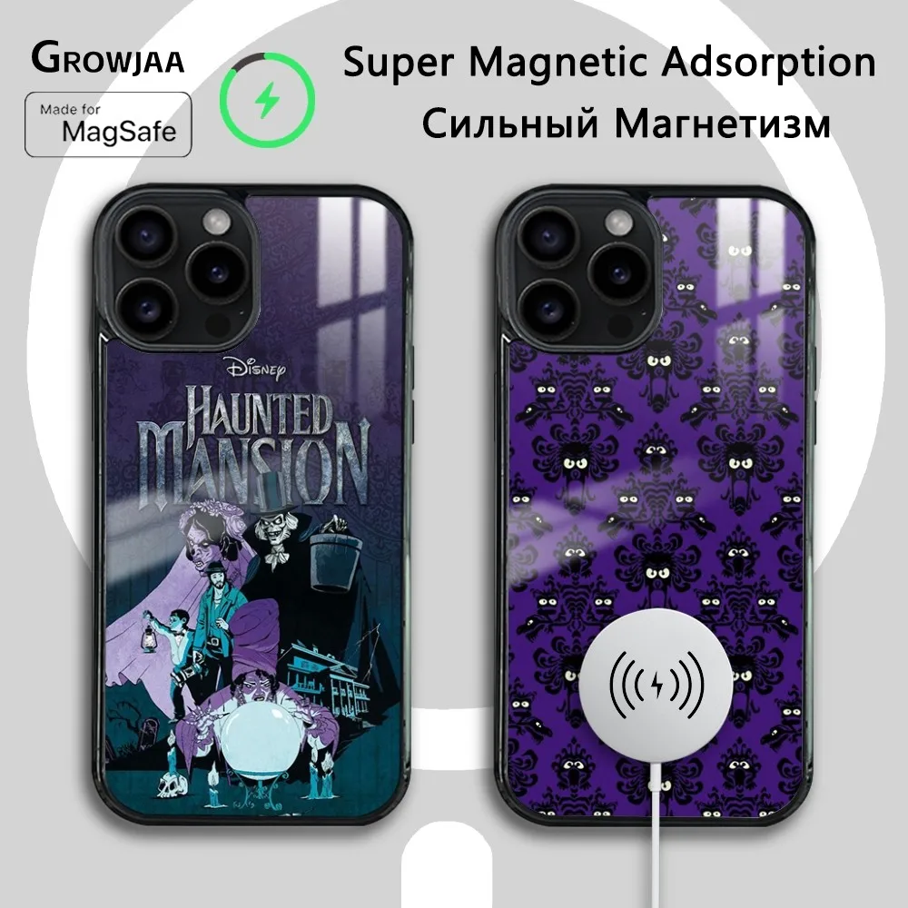 H-Haunted Mansion Movie Phone Case For iPhone 16 15 14 13 12 11 Pro Max Plus Mini Magsafe Mirror Wireless Magnetic Cover