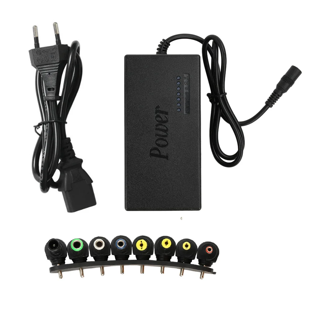 Wielofunkcyjny zasilacz do laptopa 96W AC 100-240V do DC 12-24V Uniwersalny interfejs Regulowany zasilacz ładowarka — zdjęcie produktu 3