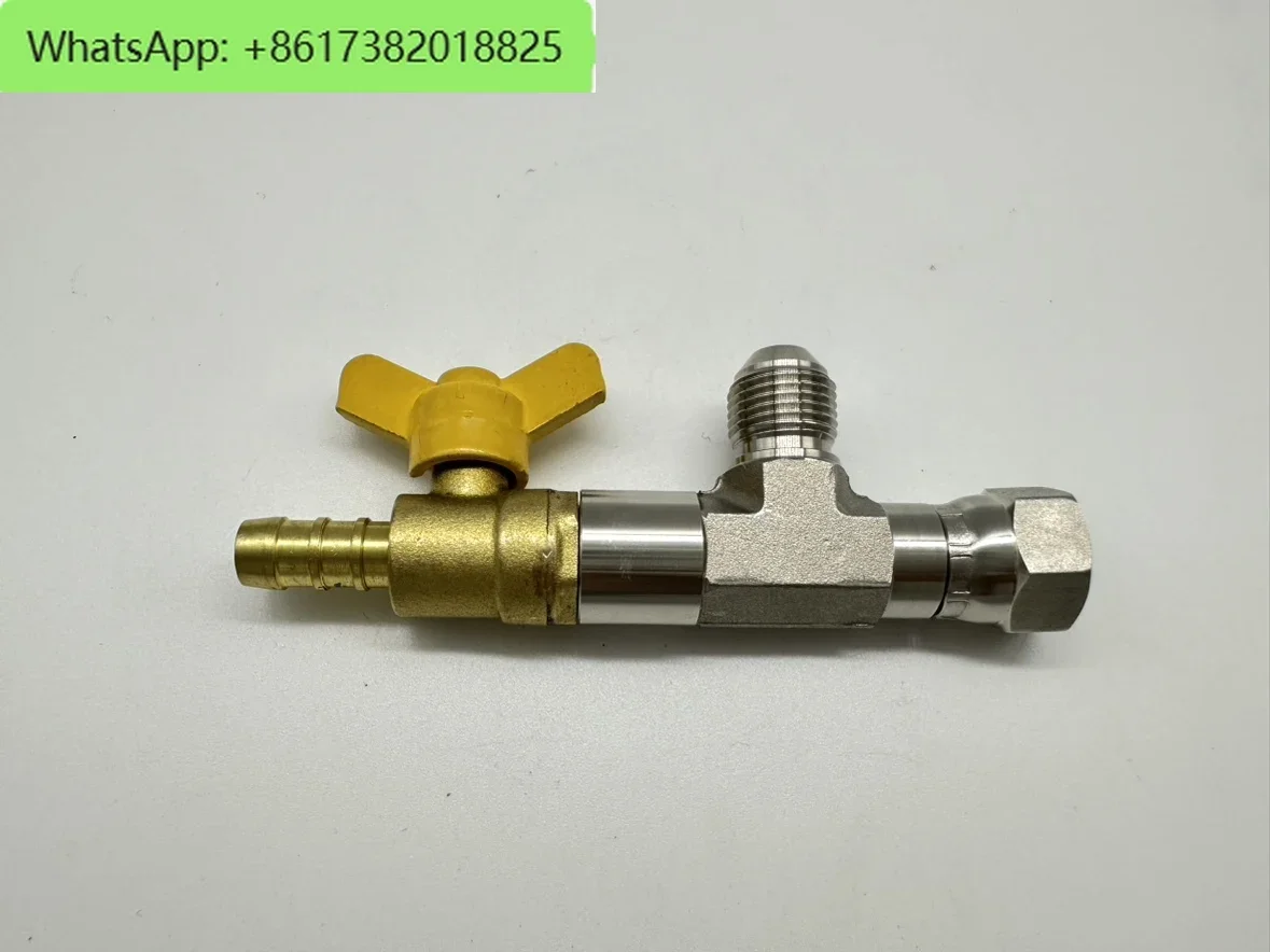 Multi-functional gas stove tee joint Stainless steel gas tee vehicle accessories ball valve