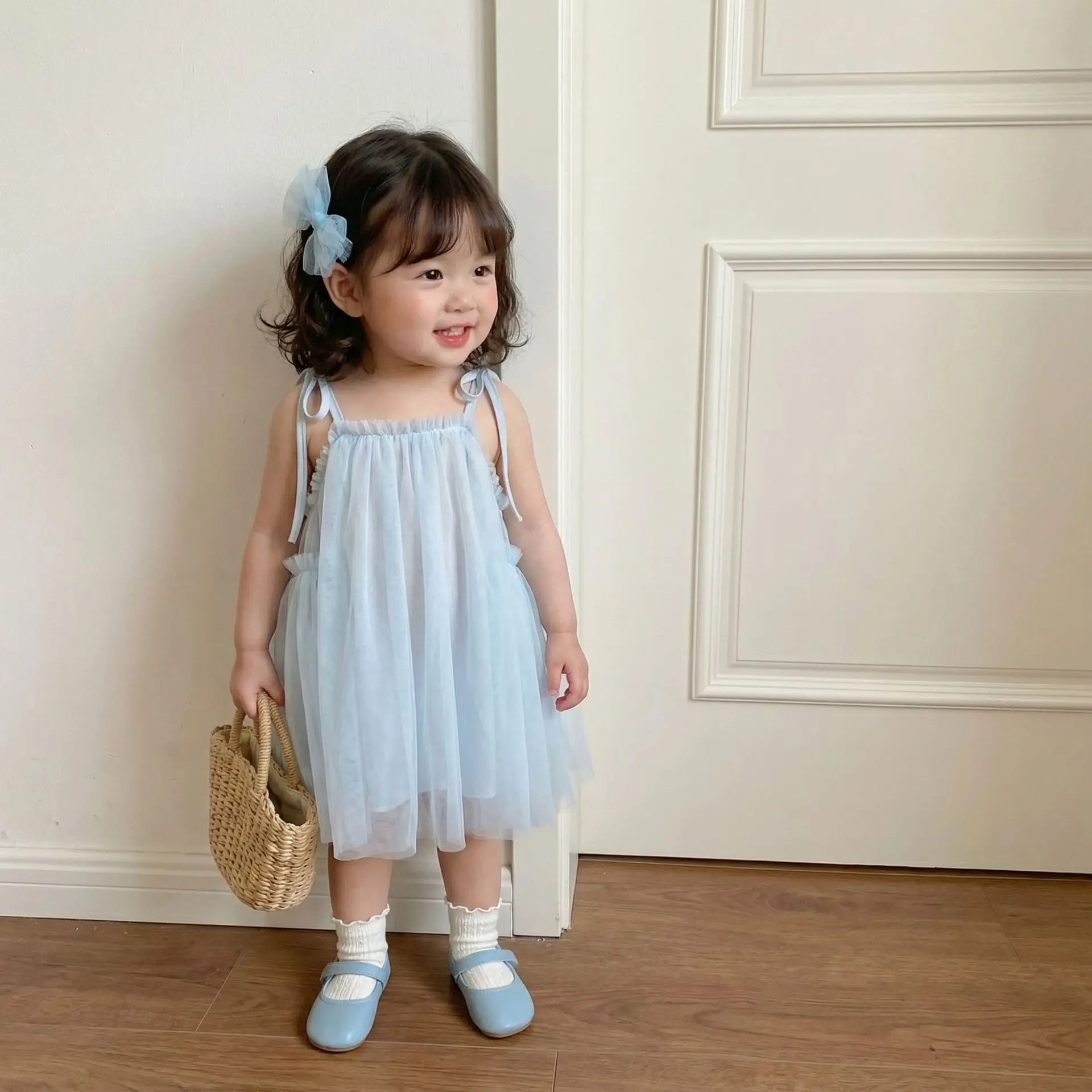 

Girls' Dress 2026 Summer New Korean Children's Princess Baby Fluffy Mesh Fashion and Cute Kids Skirt