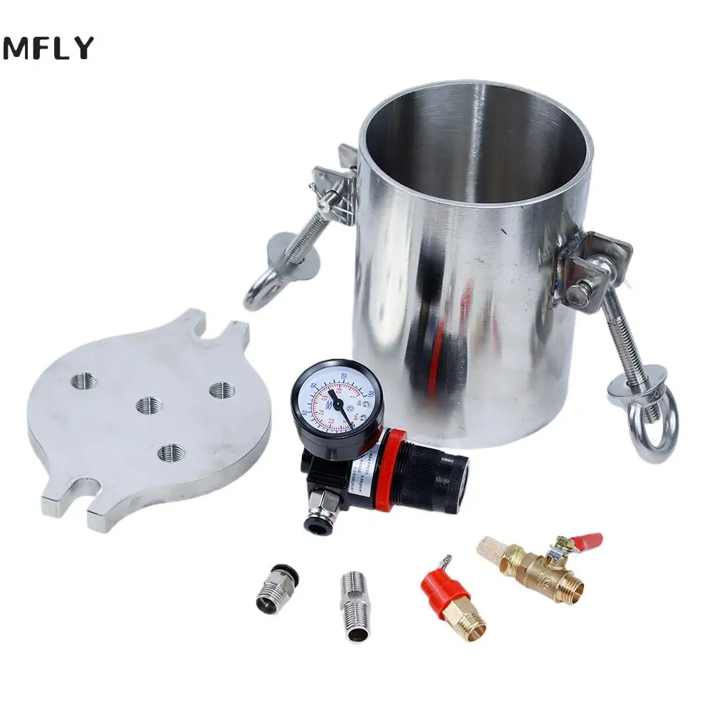 

Dispenser Pressure Tank 304 Stainless Steel Pressure Barrel Dispensing Valve Fluid Dispensing Storage Bucket 1L