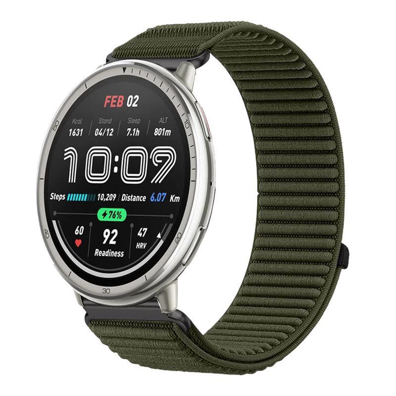 حزام نايلون 20 ملم لـ Amazfit Active 2 سوار بديل قابل للتعديل لـ Amazfit Active 2squar/bip3 Pro/GTR Mini #6