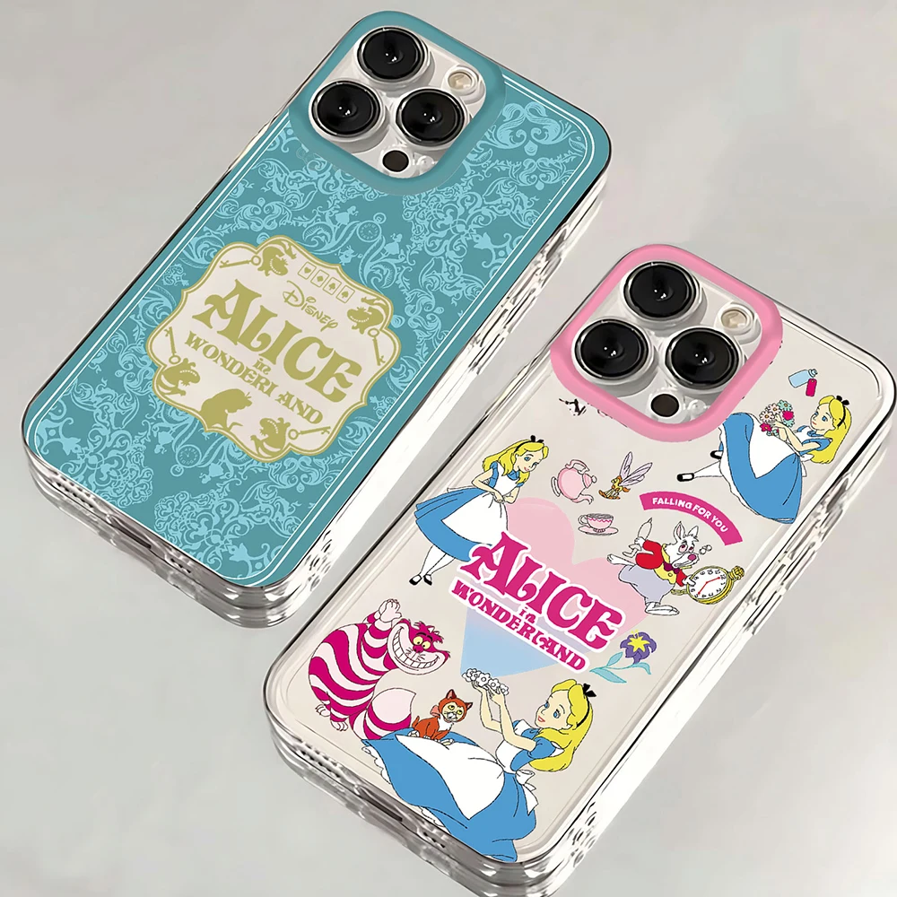 Cartoon Cute Alice in Wonderland Phone Case For Xiaomi Redmi Note 13 12 12C 11 10 10C 10X 9 K50 Pro Plus 4G 5G Clear  Back Cover