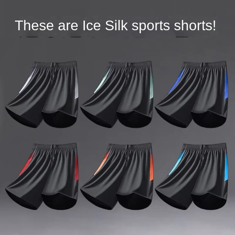 Running shorts for men quick drying breathable fitness athletics professional marathon summer with lining training three quarter
