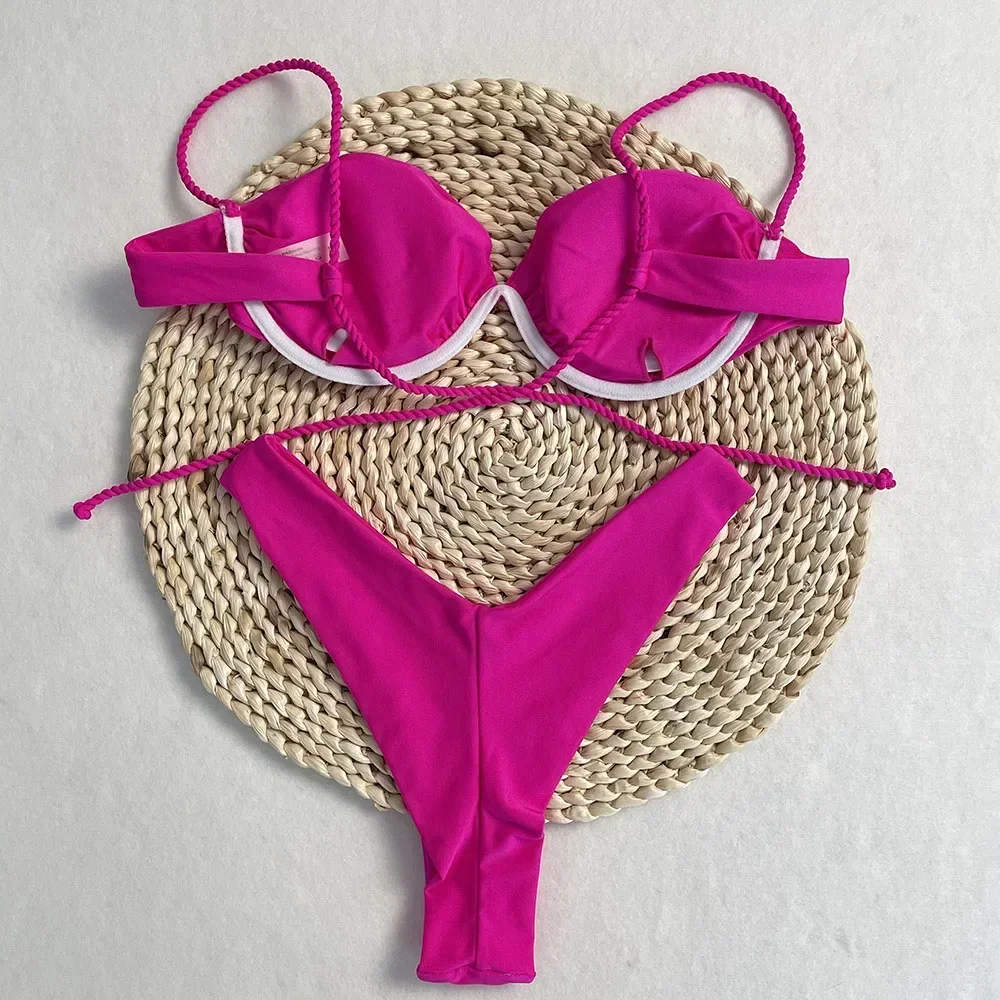 Swimwear for Women Summer Beach Micro Bikini Two-Piece Bikini Swimsuit New Suit Bathing Set Biqini Suit Sexy Solid on Vacation