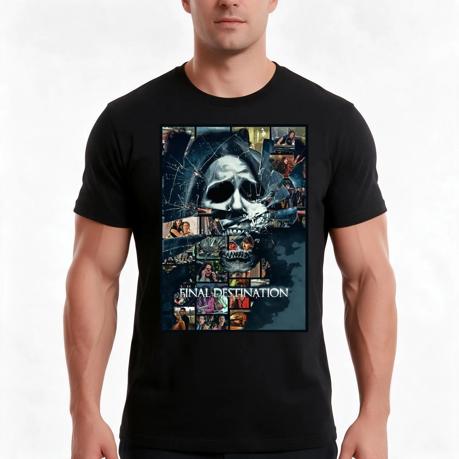 Final destination T-Shirt, Summer Casual Cotton Tee, Oversized Streetwear Tops, Vintage Graphic Print, Loose Fit Short Sleeve