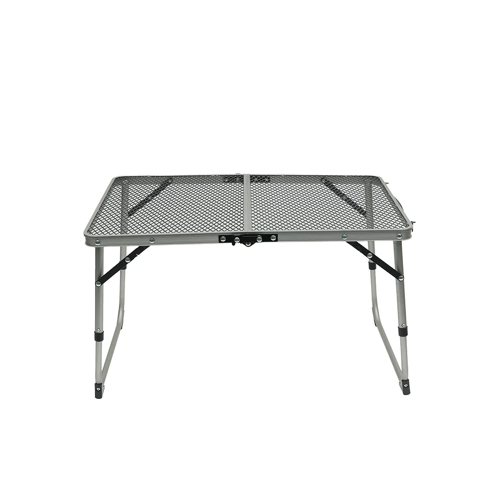 Mesa plegable moderna de aluminio estilo red para exteriores, almacenamiento conveniente para barbacoas, Picnics, Camping, comedor informal en movimiento